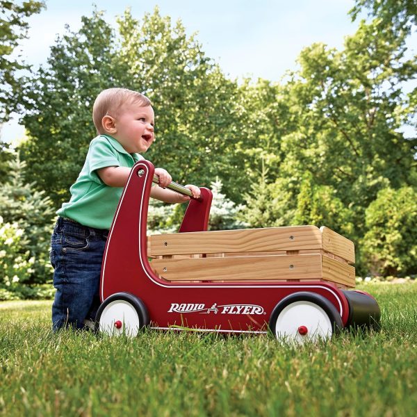 Radio Flyer Classic Walker Wagon, Sit to Stand Toddler Toy, Wood Walker, For Ages 1-4, Red - Image 7