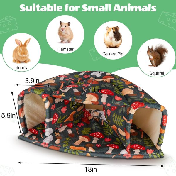 Unicorn Catcher Guinea Pig Hideout Large Guinea Pig Bed Cozy Guinea Pig House Warm Guinea Pig Tunnel Washable Guinea Pig Accessories for Small Pet Hamster/Chinchilla/Bunny - Image 4