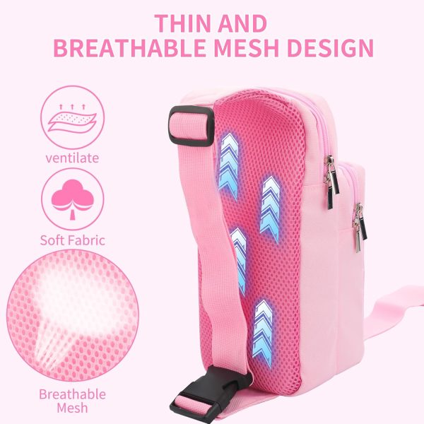 HYPERCASE Travel Bag for Nintendo Switch/OLED/Lite, Pink Shoulder Storage Bag for Unicorn, Portable Carrying Backpack for Games Accessories Console & Dock Charger, Bundle with 2 Cute Thumb Grip Caps - Image 7