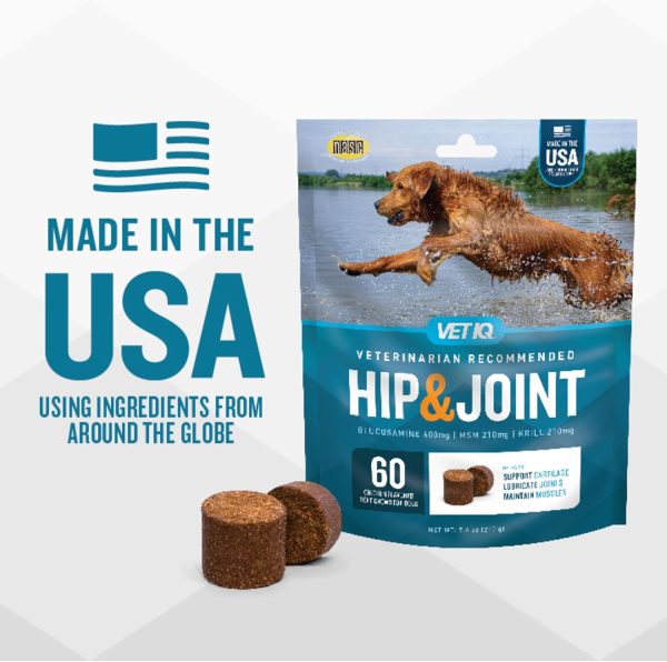 VetIQ Glucosamine Hip & Joint Supplement for Dogs, 180 Soft Chews, Dog Joint Support Supplement with MSM and Krill, Dog Health Supplies Large & Small Breed, Chicken Flavored Chewables - Image 7