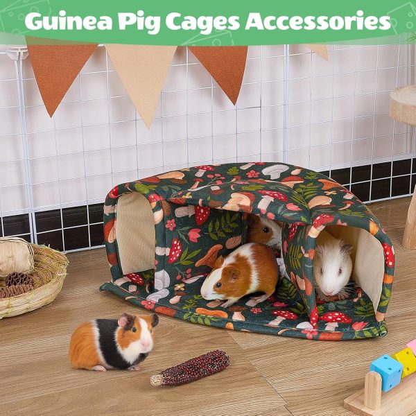 Unicorn Catcher Guinea Pig Hideout Large Guinea Pig Bed Cozy Guinea Pig House Warm Guinea Pig Tunnel Washable Guinea Pig Accessories for Small Pet Hamster/Chinchilla/Bunny - Image 2