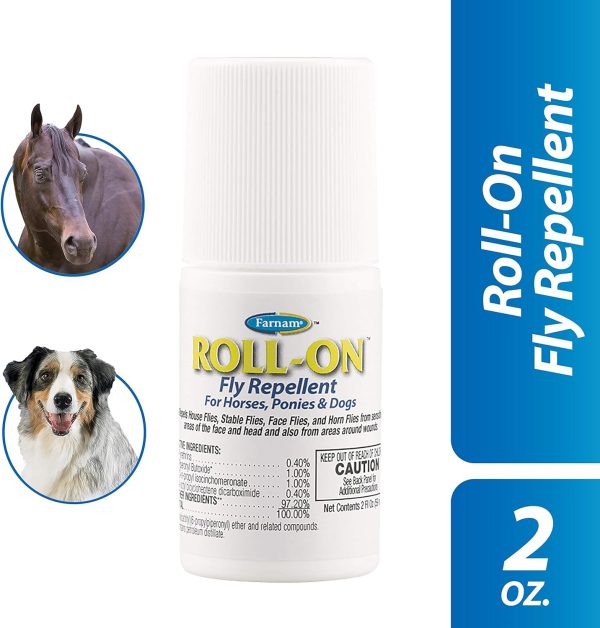 Farnam Roll-On Fly Repellent for Horses, Ponies and Dogs 2 Ounces - Image 2