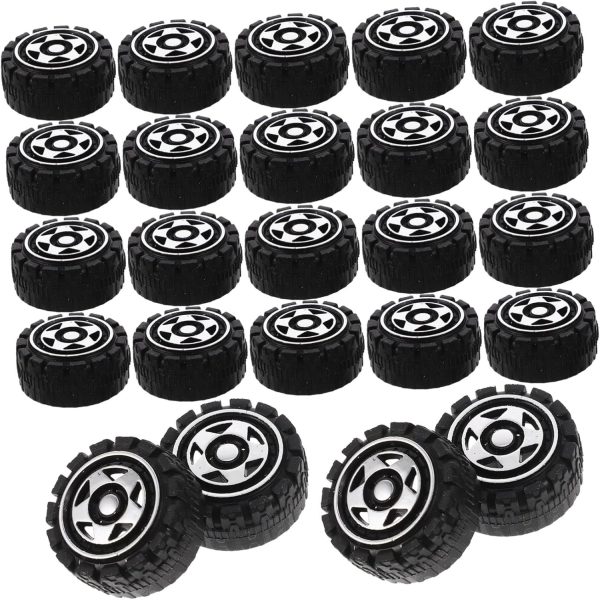 150 Pcs Toy Tire Accessories Replacement Car Wheels Car Wheels Toys Playthings Science Project Wheels Car Assemble Wheels Toy Wheel Tires Small Wheels Plastic - Image 7