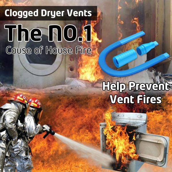 Dryer Vent Cleaner Kit Vacuum Attachment - Multiple Combinations V1 Lint Remover Power Washer and Vacuum Hose Quickly Removes Lint - Image 5