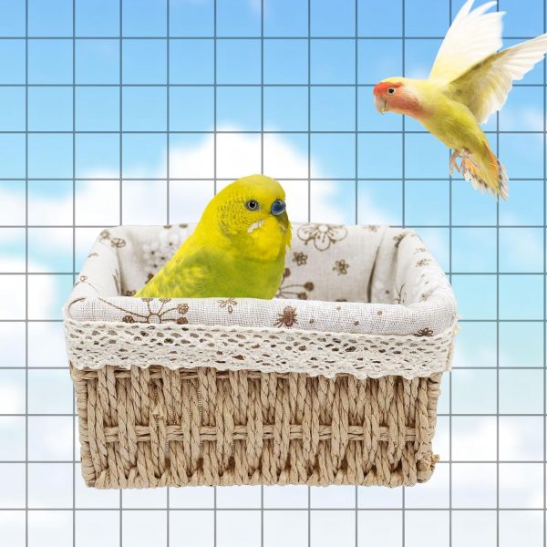 Bird Nest, Parrot House, Bird Parrot Hammock, Bird Bed, Small Animals House, Birdcage Accessories, Suitable for Birds Parrots Parakeets Cockatiels Lovebird 7.1 × 4.7 × 3.9 Inches - Image 5