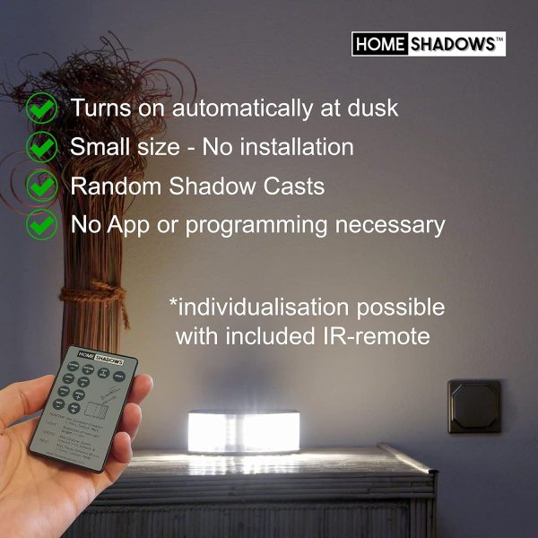 Attendance Simulator - DIY Home Security System That Casts Shadows on Curtains or Walls to Deter burglars Before They Try to Break in - Security Light for Home Safety - Apartment Security - Image 5