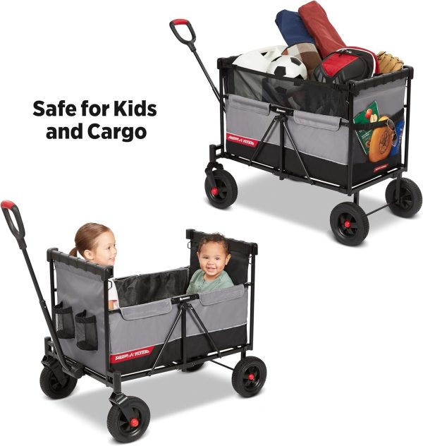 Radio Flyer The Beast MVP Wagon, Heavy Duty Kid & Cargo Folding Wagon, Collapsible Wagon Cart for Ages 1.5+ - Image 5