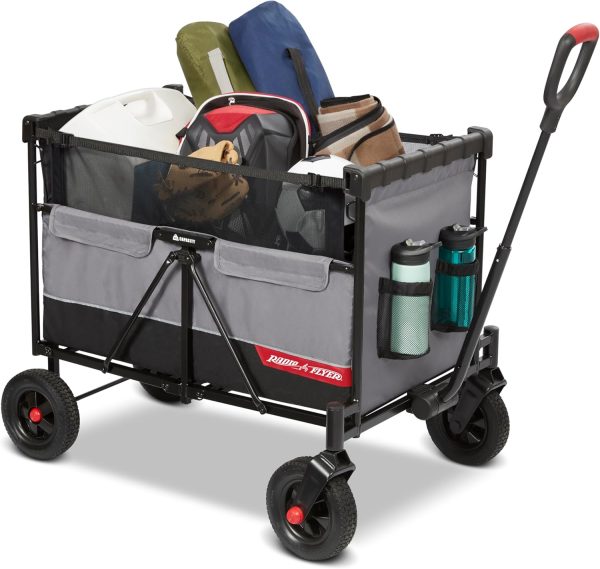 Radio Flyer The Beast MVP Wagon, Heavy Duty Kid & Cargo Folding Wagon, Collapsible Wagon Cart for Ages 1.5+