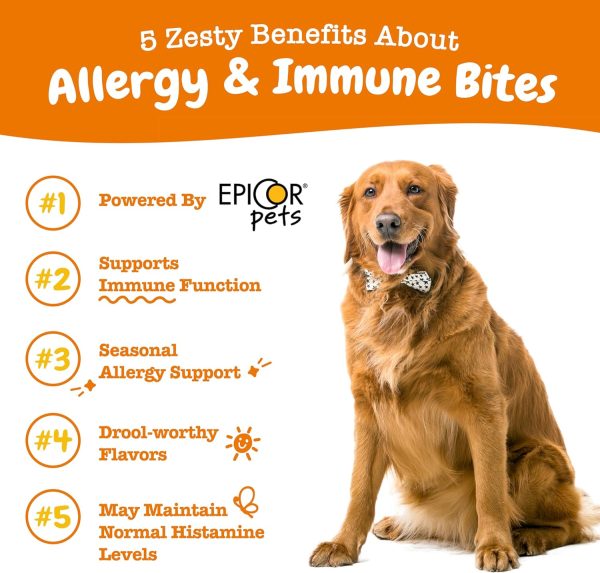 Zesty Paws Dog Allergy Relief - Dog Itching Skin Relief - Dog Probiotics for Itchy Skin and Itchy Ears - Dog Allergy Chews - Dog Itch Relief - Dog Skin Allergy Relief - Lamb - 90ct - Image 3