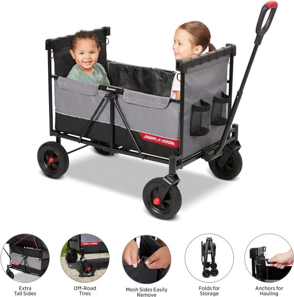 Radio Flyer The Beast MVP Wagon, Heavy Duty Kid & Cargo Folding Wagon, Collapsible Wagon Cart for Ages 1.5+ - Image 2