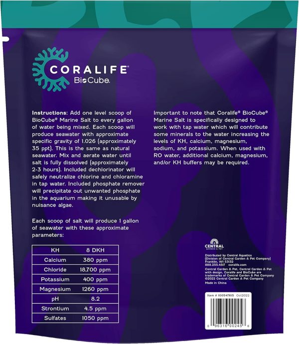 Coralife BioCube Aquarium Fish Tank Marine Salt, 15 Gallon - Image 2