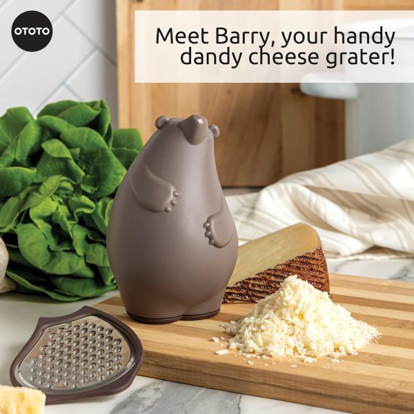 OTOTO Barry The Bear Box Cheese Grater - Compact Stainless Steel Grater, Kitchen Grater, Cheese Shredder, Vegetable Grater, Food Grater & Shredder - Fun Kitchen Gadget - Image 5