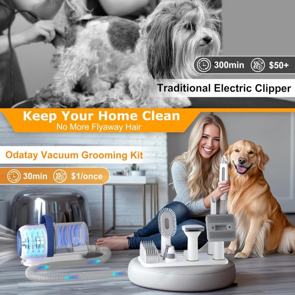 Dog Grooming Kit, 12,000Pa Strong Pet Grooming Vacuum for Dogs with Clipper Nail Grinder, 2L Dust Cup, 5 Suction Levels Dog Hair Vacuum with 7 Pet Grooming Tools for Shedding and Home Cleaning - Image 7