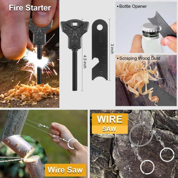 Survival Kit, Gifts for Men Dad Husband, Emergency Survival Gear and Equipment 19 in 1, Fishing Hunting Birthday for Men, Camping Accessories, Cool Gadget, Camping Essentials - Image 3