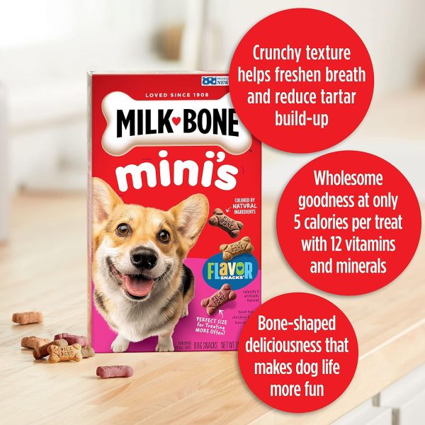 Milk-Bone Mini's Flavor Snacks Dog Treats, 36 Ounce Crunchy Texture Helps Reduce Tartar - Image 5