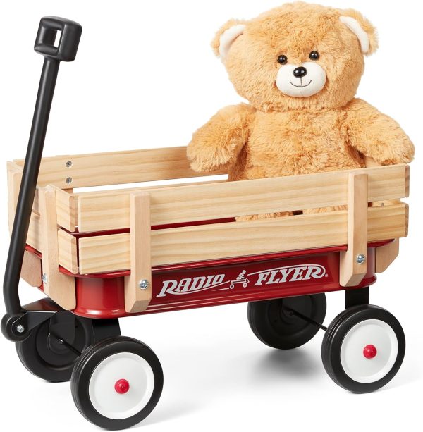 Radio Flyer My 1st Steel & Wood Toy Wagon with Teddy Bear, 19" Long Toy Wagon for Kids 1.5+ - Image 10