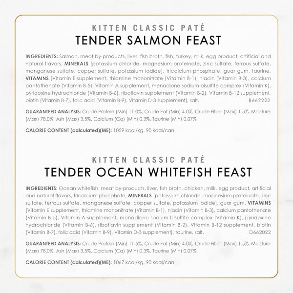 Purina Fancy Feast Tender Ocean Whitefish, Turkey, Chicken and Salmon Feasts Wet Kitten Food Variety Pack - (Pack of 24) 3 oz. Boxes - Image 7