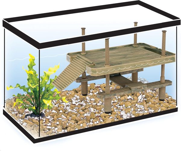 Penn-Plax Reptology Aquatic Turtle Pier and Basking Platform | Floating Above Tank | Decorative, Functional, and Naturally Inspired for Aquariums and Terrariums | Large Size (REP603) - Image 6