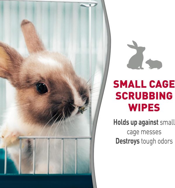 Nature's Miracle Small Animal Cage Scrubbing Wipes 30Ct - Image 3