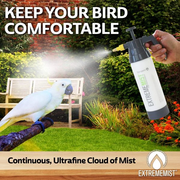 EXTREMEMIST High-Performance Bird Sprayer | Ultrafine Avian Pump Mister | Handheld Pet Bird Bath Mister | Adjustable Nozzle | Bird Cage Cleaner | Perfect for Macaws, Cockatiels, Parrots & More - 20oz - Image 4