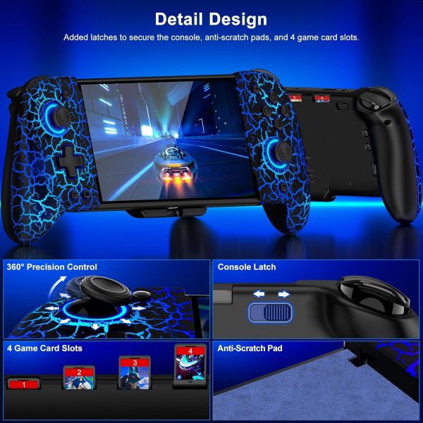 Switch Controller for Nintendo Switch/OLED, (No Drift, No Deadzone) Hall Effect Joystick Wireless Switch Controller With 9 Lights Color. One-Piece Switch Joypad for Those Who Prefer Handheld Mode - Image 7