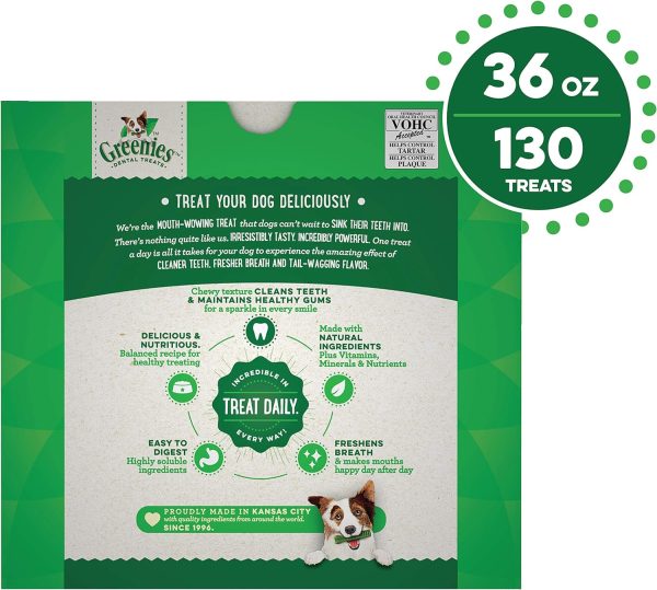 Greenies Original Teenie Natural Dental Care Dog Treats, 36 oz. Pack (130 Treats) - Image 2