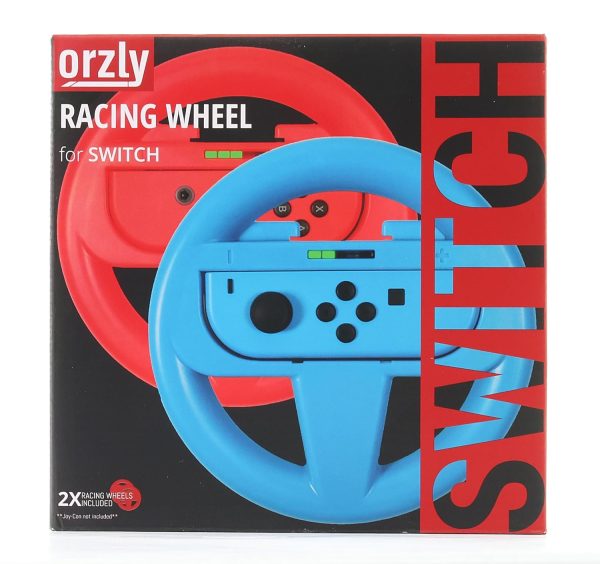 Orzly Steering Wheels for Nintendo Switch & OLED Console JoyCons, Racing Wheels for Mario Kart 8 Deluxe [Mariokart Switch Steering Wheel Joycon Controller Attachment Accessories]-Twin Pack [2X Black] - Image 9