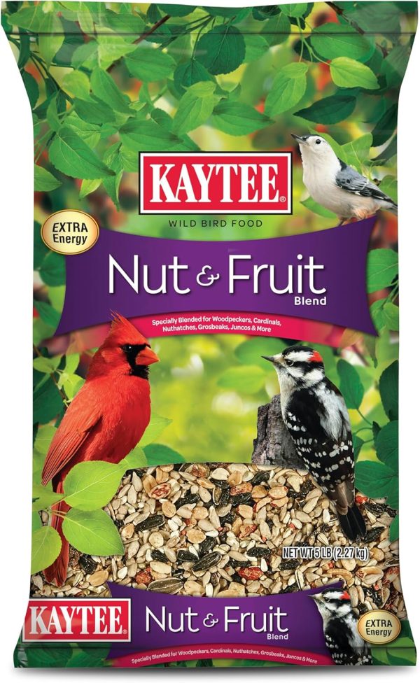 Kaytee Nut and Fruit Blend, Premium Wild Bird Food, Specially Blended for Colorful Songbirds