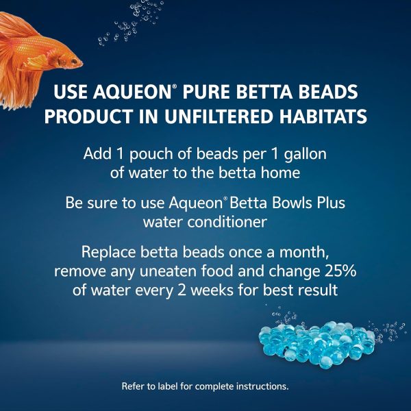 Aqueon PURE Betta Beads, Water Care for Unfiltered Aquariums, Maintains Clear Water and Helps Breakdown Organic Sludge, Blue - Image 5