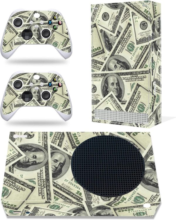 Skin for Xbox Series S, Whole Body Vinyl Decal Protective Cover Wrap Sticker for Xbox Series S Console and Wireless Controller (Xbox series S, dollar)