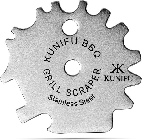 KUNIFU BBQ Grill Scraper, Stocking Stuffers, Bristle-Free for Griddle, Kitchen Gadgets Cleaner, Camping Accessories, Ideal Gifts for Christmas, for Men, Dad, Husband, Boyfriend, Fathers Day