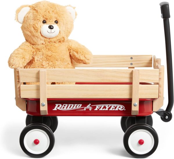 Radio Flyer My 1st Steel & Wood Toy Wagon with Teddy Bear, 19" Long Toy Wagon for Kids 1.5+ - Image 9