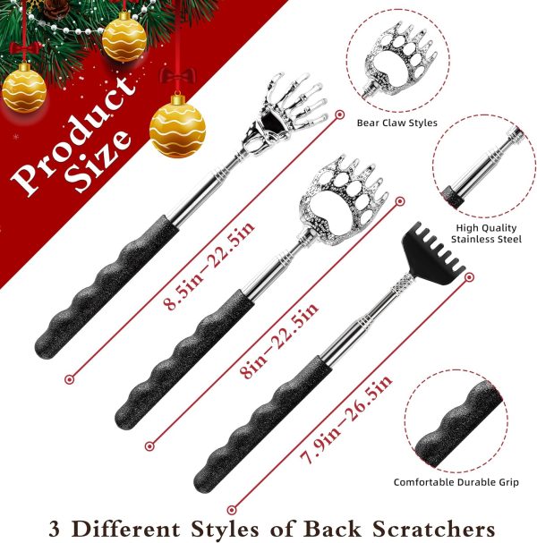 Back Scratcher Extendable Christmas Gifts Stocking Stuffer for Men Women Dad Adults Teens Funny Telescoping Manual Back Massage Cool Gadget Tool for Back in Christmas Gifts Box - Image 3