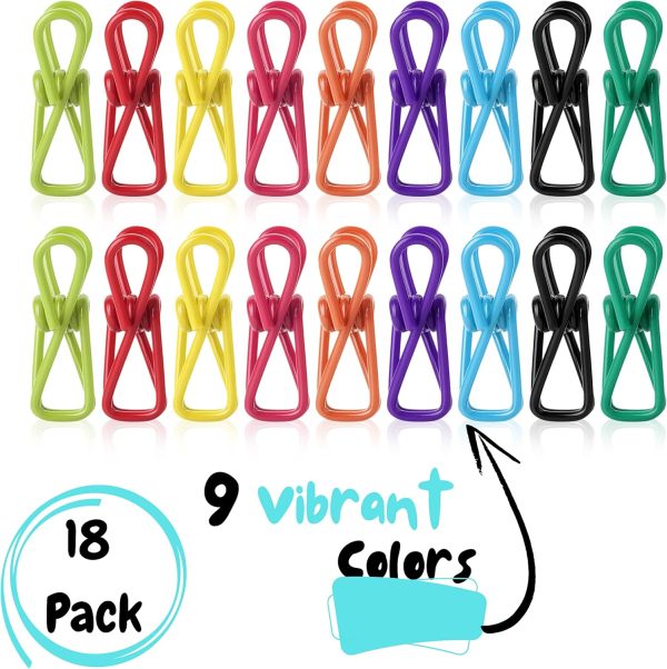 Mr. Pen- Chip Clips, 18 Pack, 2 Inch, Utility PVC-Coated Clips for Food Packages, Chip Bag Clip, Chip Clips Bag Clips Food Clips, Bag Clips for Food, Clips for Chips and Other Food Bags, Food Clips - Image 2