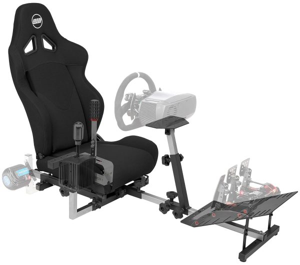 OpenWheeler GEN3 Racing Wheel Simulator Stand Cockpit Black. Compatible With Logitech G923 | G29 | G920 | Thrustmaster | Fanatec Wheels | Xbox One, PS4, PC Platforms