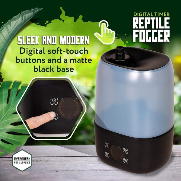 Evergreen Pet Supplies Reptile Humidifier/Fogger - 4L Tank - NEW Digital Timer - Add Water From Top! For Reptiles/Amphibians/Herps - Compatible with All Terrariums and Enclosures - Image 3