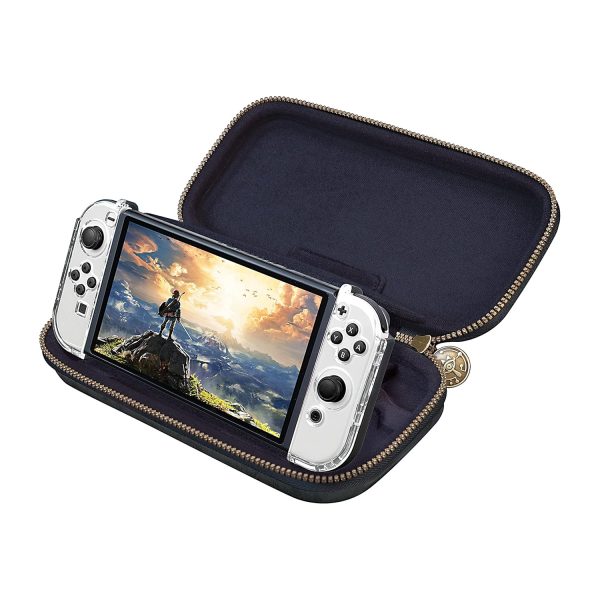 Game Traveler Zelda Nintendo Switch Case - Switch OLED Case for Switch OLED & Switch, Adjustable Viewing Stand & Bonus Game Cases, Deluxe Carry Handle, Licensed Nintendo Switch Game Case - Image 3