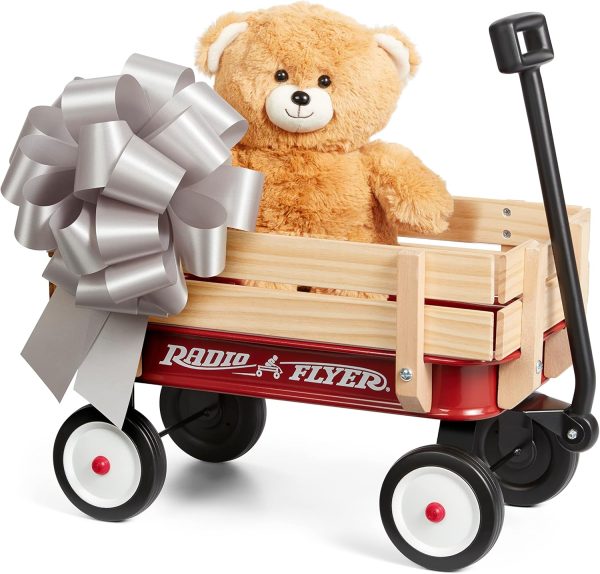 Radio Flyer My 1st Steel & Wood Toy Wagon with Teddy Bear, 19" Long Toy Wagon for Kids 1.5+ - Image 6