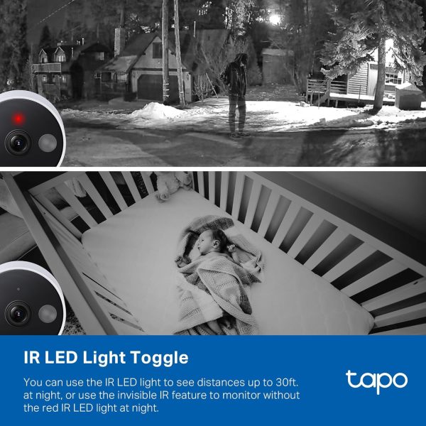 Tapo TP-Link 2K QHD Security Camera, Indoor/Outdoor, 𝟮𝟬𝟮𝟰 𝗣𝗖𝗠𝗮𝗴 𝗘𝗱𝗶𝘁𝗼𝗿'𝘀 𝗖𝗵𝗼𝗶𝗰𝗲, Color Night Vision, Free Person/Pet/Vehicle Detection, Invisible IR Mode, SD Storage, C120 - Image 9