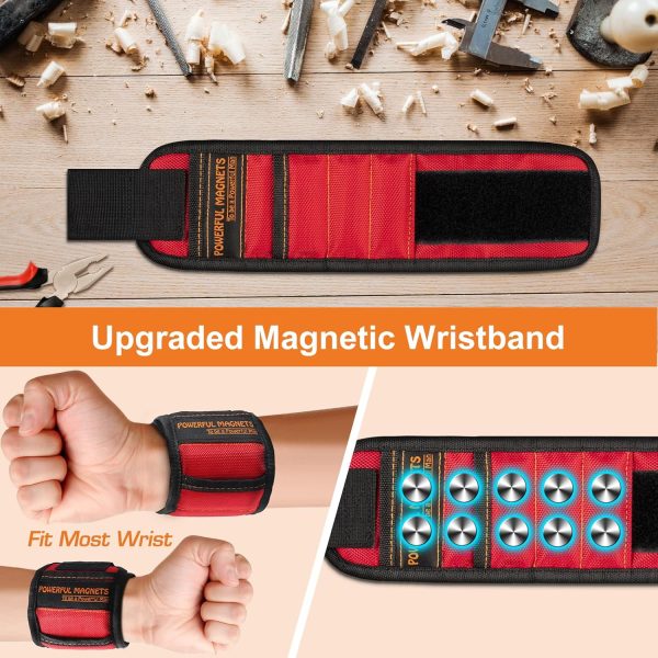 Magnetic Wristband Perfect Stocking Stuffers for Men Women Adults Gifts, Tool Belt Magnet Wrist for Holding Screws Nails Christmas Gadget Birthday Dad Him Husband Who Have Everything Wants Nothing - Image 7