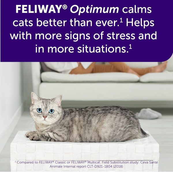 FELIWAY Optimum Cat, Enhanced Calming Pheromone Diffuser, 30 Day Starter Kit (48 mL) - Image 5