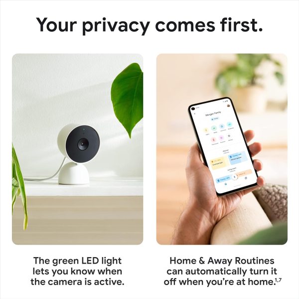 Google indoor Nest Security Cam 1080p (Wired) - 2nd Generation - Snow - Image 9