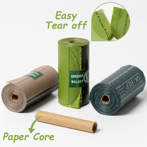 Greener Walker Poop Bags for Dog Waste-540 Bags,Extra Thick Strong 100% Leak Proof Dog Waste Bags (Green) - Image 2