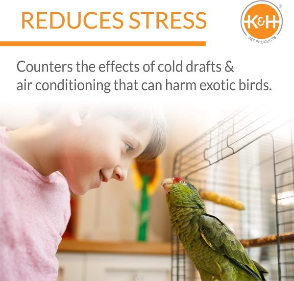 K&H Pet Products Snuggle-Up Bird Warmer, Caged Bird Heater for Medium/Large Exotic Birds Like Cockatoos, Macaws, African Grays, Bird Heater for Cage - Gray Large 4 X 7 Inches - Image 4