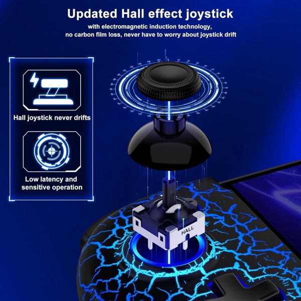 Switch Controller for Nintendo Switch/OLED, (No Drift, No Deadzone) Hall Effect Joystick Wireless Switch Controller With 9 Lights Color. One-Piece Switch Joypad for Those Who Prefer Handheld Mode - Image 3