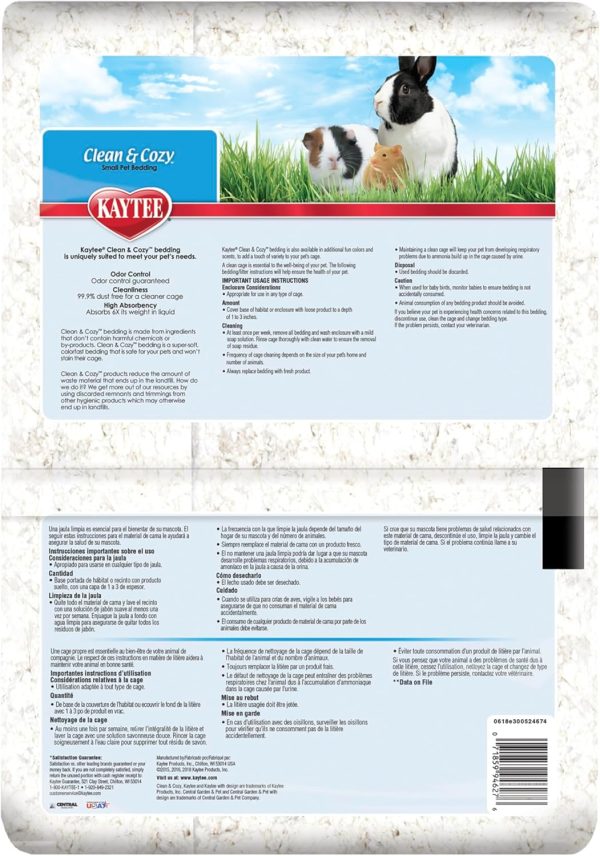 Kaytee Clean & Cozy White Paper Bedding, Made for Small Animals, 49.2 Liters - Image 8