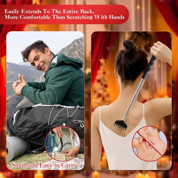 Back Scratcher Extendable Christmas Gifts Stocking Stuffer for Men Women Dad Adults Teens Funny Telescoping Manual Back Massage Cool Gadget Tool for Back in Christmas Gifts Box - Image 4