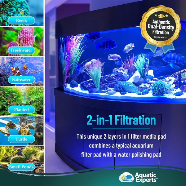 Aquatic Experts Aquarium Filter Floss for Fish Tank Filters - FilterFirst Aquarium Filter Pad - Aquarium Filter Media Roll for Crystal Clear Water, 3/4" - 1" Thick (12 Inch Wide, 12 Feet Long) - Image 6