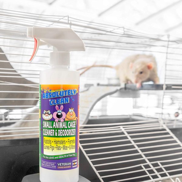 Amazing Small Animal Cage Cleaner, Just Spray/Wipe, Easily Removes Messes & Odors - Hamster Cages, Mice, Rat Cage, Guinea Pig Cage, Rabbit Cage, Ferret Cage, Dog Cage - USA Made - Image 4