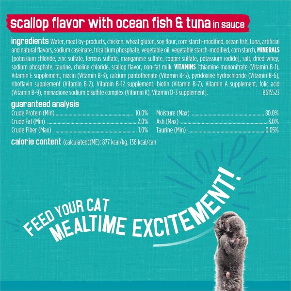 Purina Friskies Wet Cat Food Variety Pack, Tasty Treasures Prime Filets (With Ocean Fish and Tuna, With Chicken and With Turkey) - (Pack of 12) 5.5 oz. Cans - Image 6